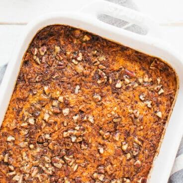 Carrot Cake Baked Steel Cut Oatmeal | A Couple Cooks