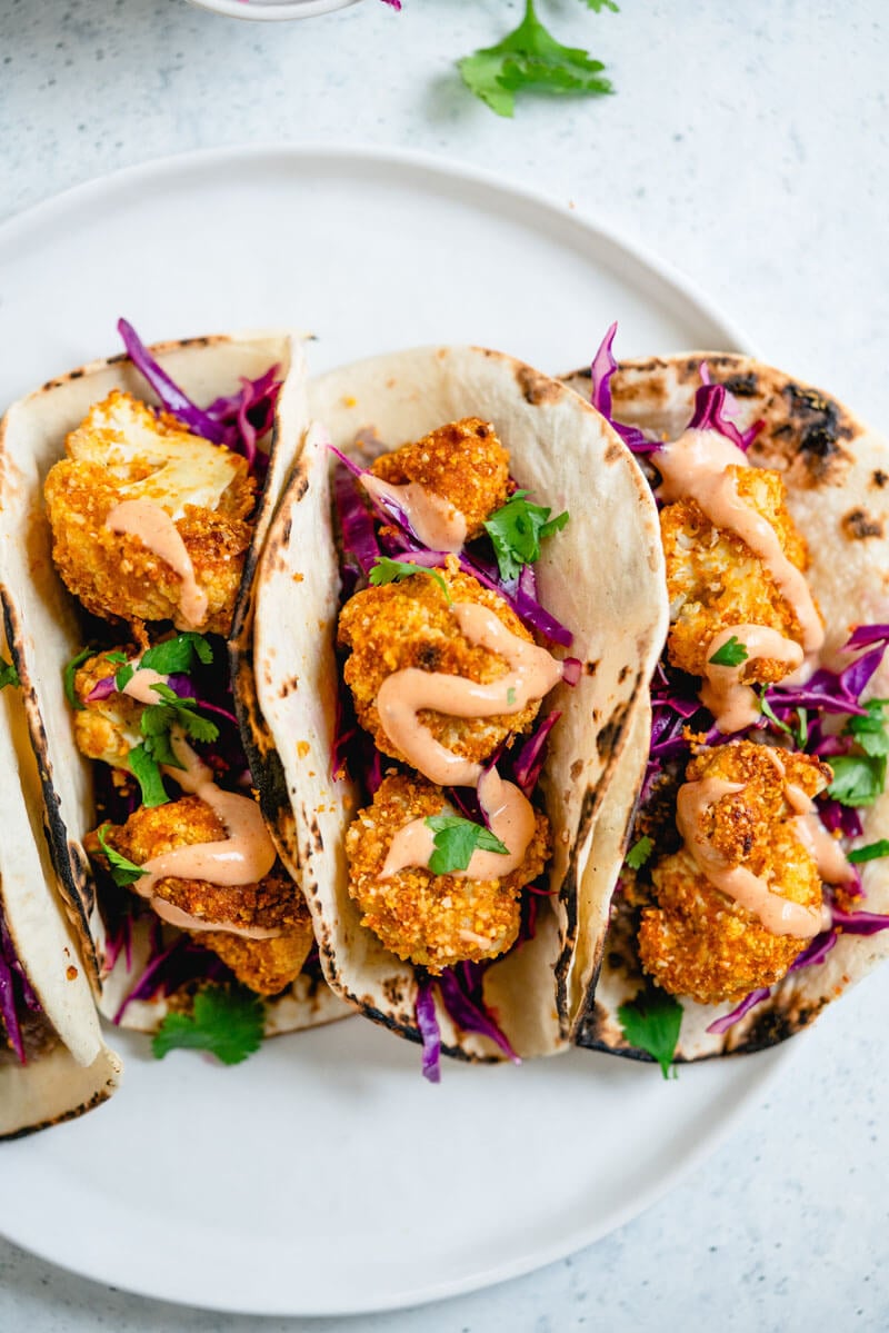 Plant based diet meal plan: Easy Cauliflower Tacos