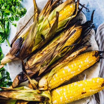 How to grill corn in the husk