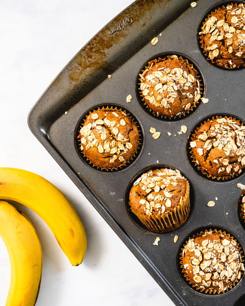 Healthy banana muffins recipe