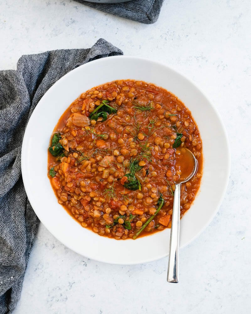 Instant pot lentil soup