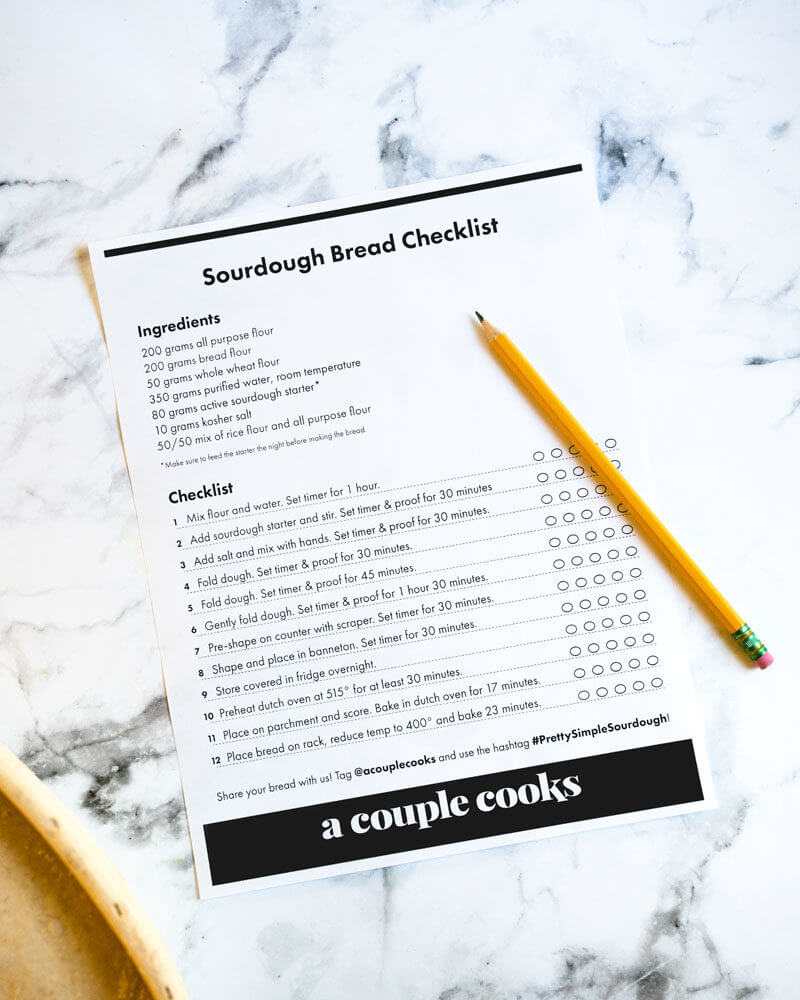 sourdough bread checklist